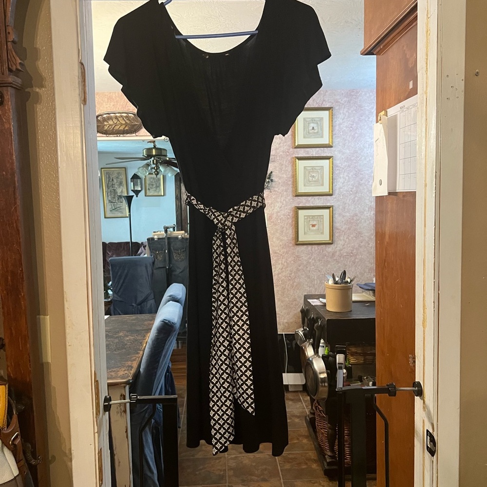 A-line black dress, size M